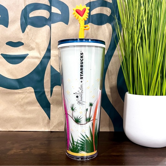 💛 Starbucks 2023 Limited Edition Manuela Guillen Silicone Straw Topper Tumbler - Picture 4 of 8